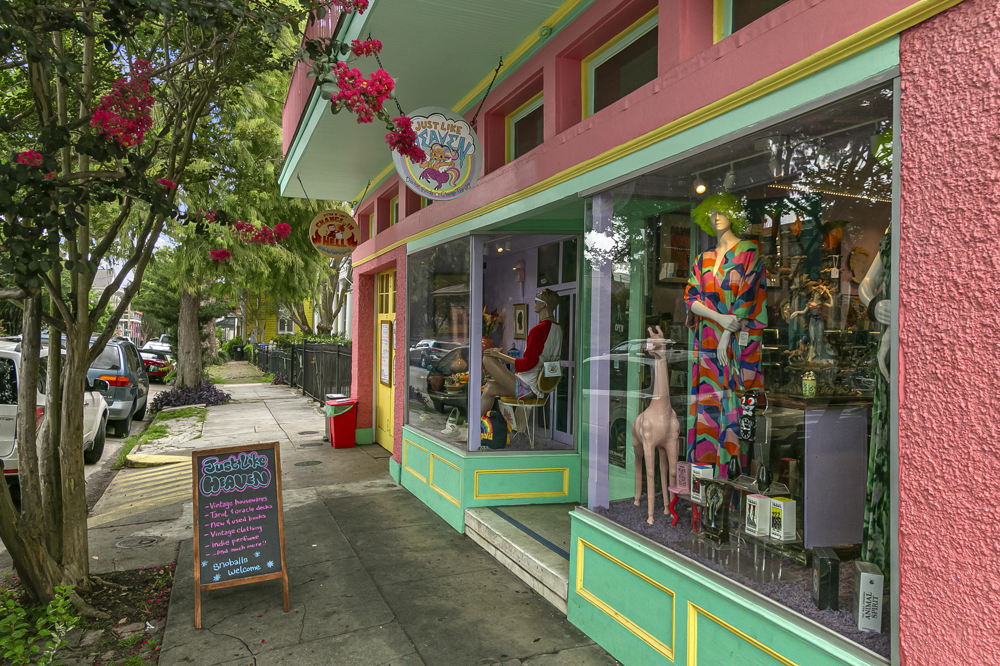 A colorful local storefront along Magazine Street near the Irish Channel in New Orleans